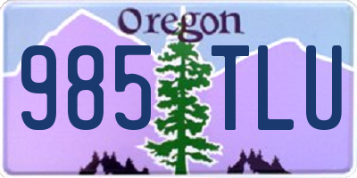 OR license plate 985TLU