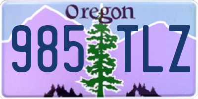 OR license plate 985TLZ