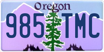 OR license plate 985TMC