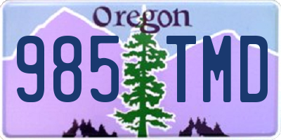 OR license plate 985TMD