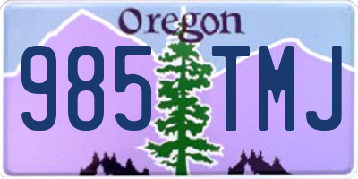 OR license plate 985TMJ