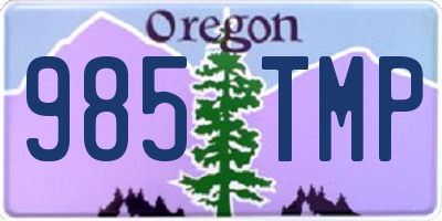 OR license plate 985TMP