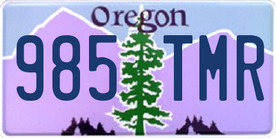 OR license plate 985TMR