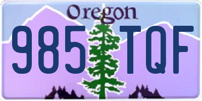 OR license plate 985TQF