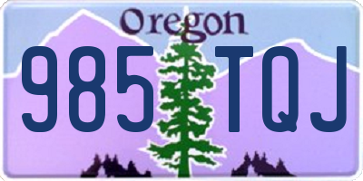OR license plate 985TQJ