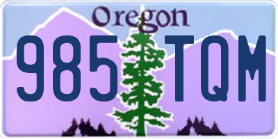 OR license plate 985TQM