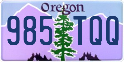 OR license plate 985TQQ