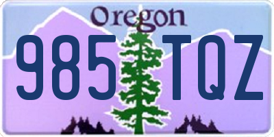 OR license plate 985TQZ