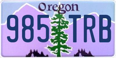 OR license plate 985TRB