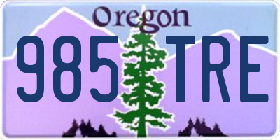 OR license plate 985TRE
