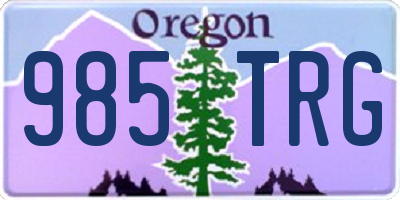OR license plate 985TRG