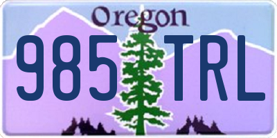 OR license plate 985TRL
