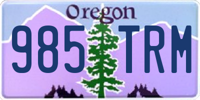 OR license plate 985TRM