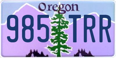 OR license plate 985TRR