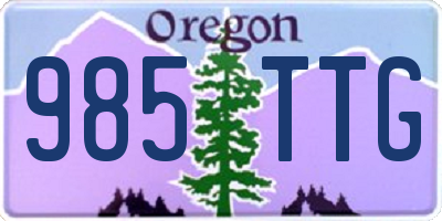 OR license plate 985TTG