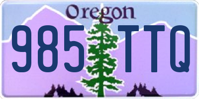 OR license plate 985TTQ