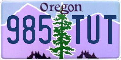 OR license plate 985TUT