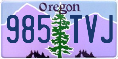OR license plate 985TVJ