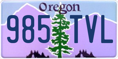 OR license plate 985TVL