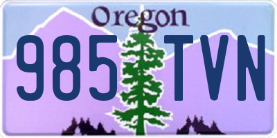 OR license plate 985TVN