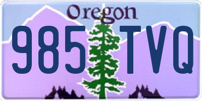 OR license plate 985TVQ