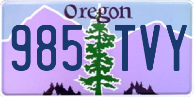 OR license plate 985TVY