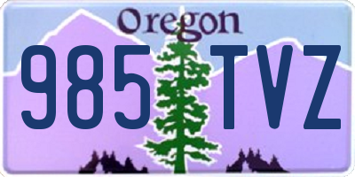 OR license plate 985TVZ
