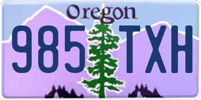 OR license plate 985TXH