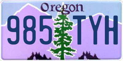 OR license plate 985TYH