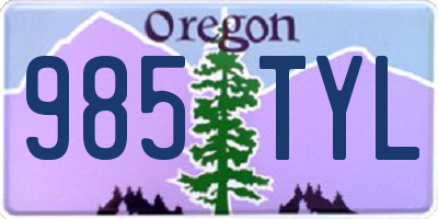 OR license plate 985TYL