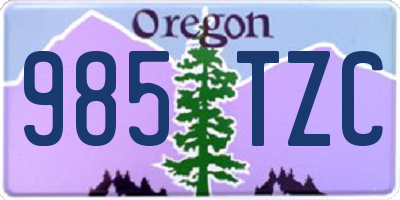 OR license plate 985TZC