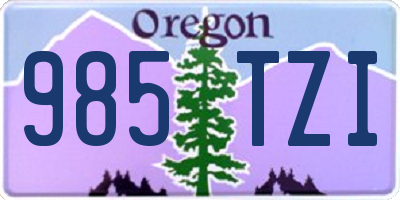 OR license plate 985TZI