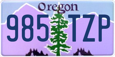 OR license plate 985TZP