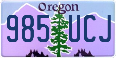 OR license plate 985UCJ