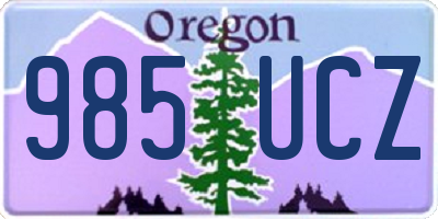 OR license plate 985UCZ
