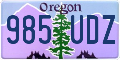 OR license plate 985UDZ
