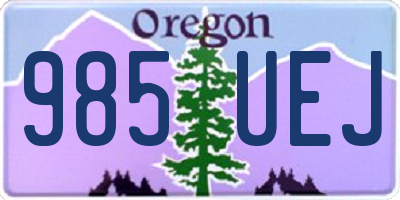 OR license plate 985UEJ
