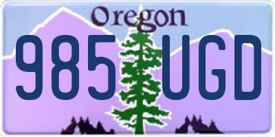 OR license plate 985UGD