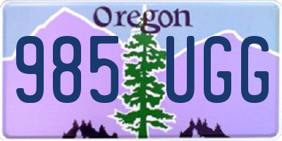 OR license plate 985UGG