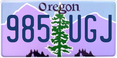 OR license plate 985UGJ