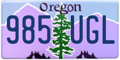 OR license plate 985UGL