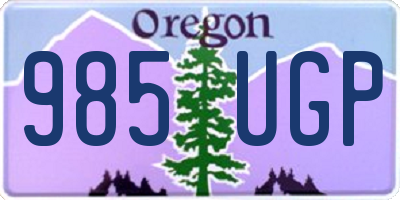 OR license plate 985UGP