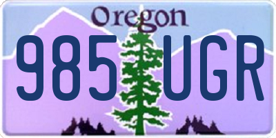 OR license plate 985UGR