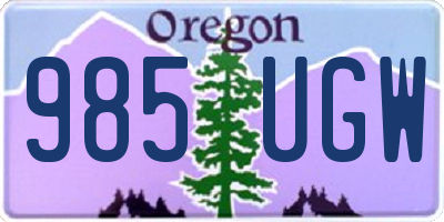 OR license plate 985UGW