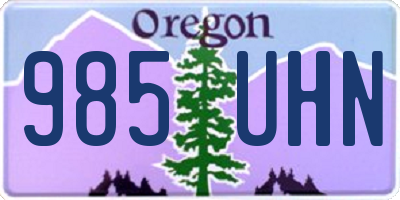 OR license plate 985UHN