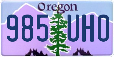 OR license plate 985UHO