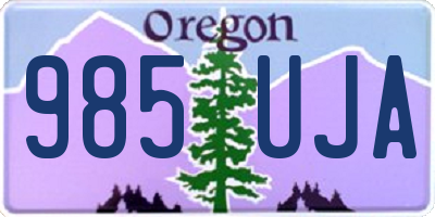 OR license plate 985UJA