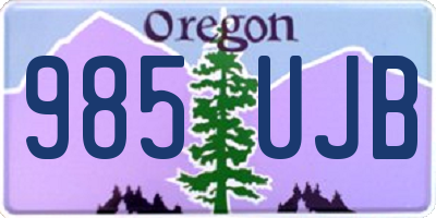 OR license plate 985UJB
