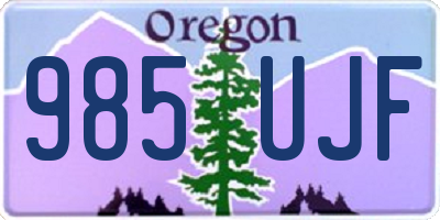 OR license plate 985UJF
