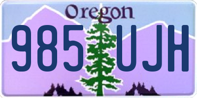 OR license plate 985UJH